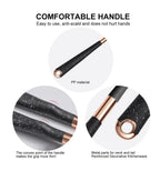 Silicone Cooking Utensils Set with Gold-Plated Handles – Non-Stick Safe, Heat Resistant | Black &amp; Beige | Available in 5, 7, 10 &amp; 12-Piece Sets