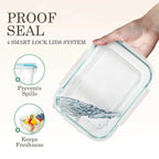 8-Piece Glass Food Storage Container Set with Lids – Microwave, Dishwasher & Fridge Safe, Meal Prep Rectangular Lunch Boxes