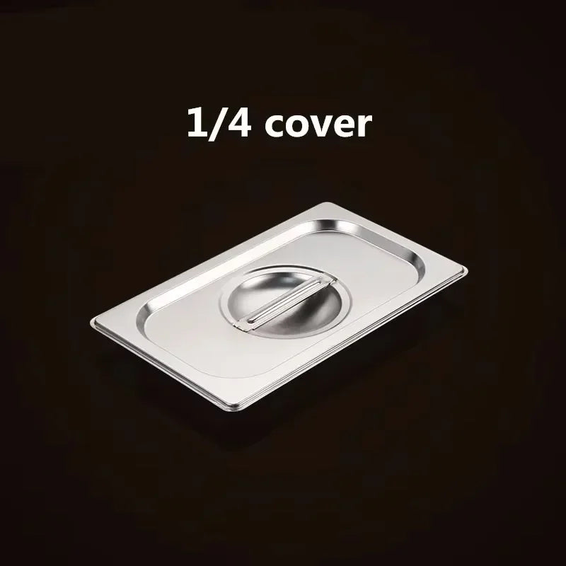 304 Stainless Steel Gastronorm GN Food Pans with Lids – 1/9, 1/6, 1/4, 1/3 & 1/2 Sizes for Buffet, Chafing & Catering 1-4 cover 26.5x16.2c