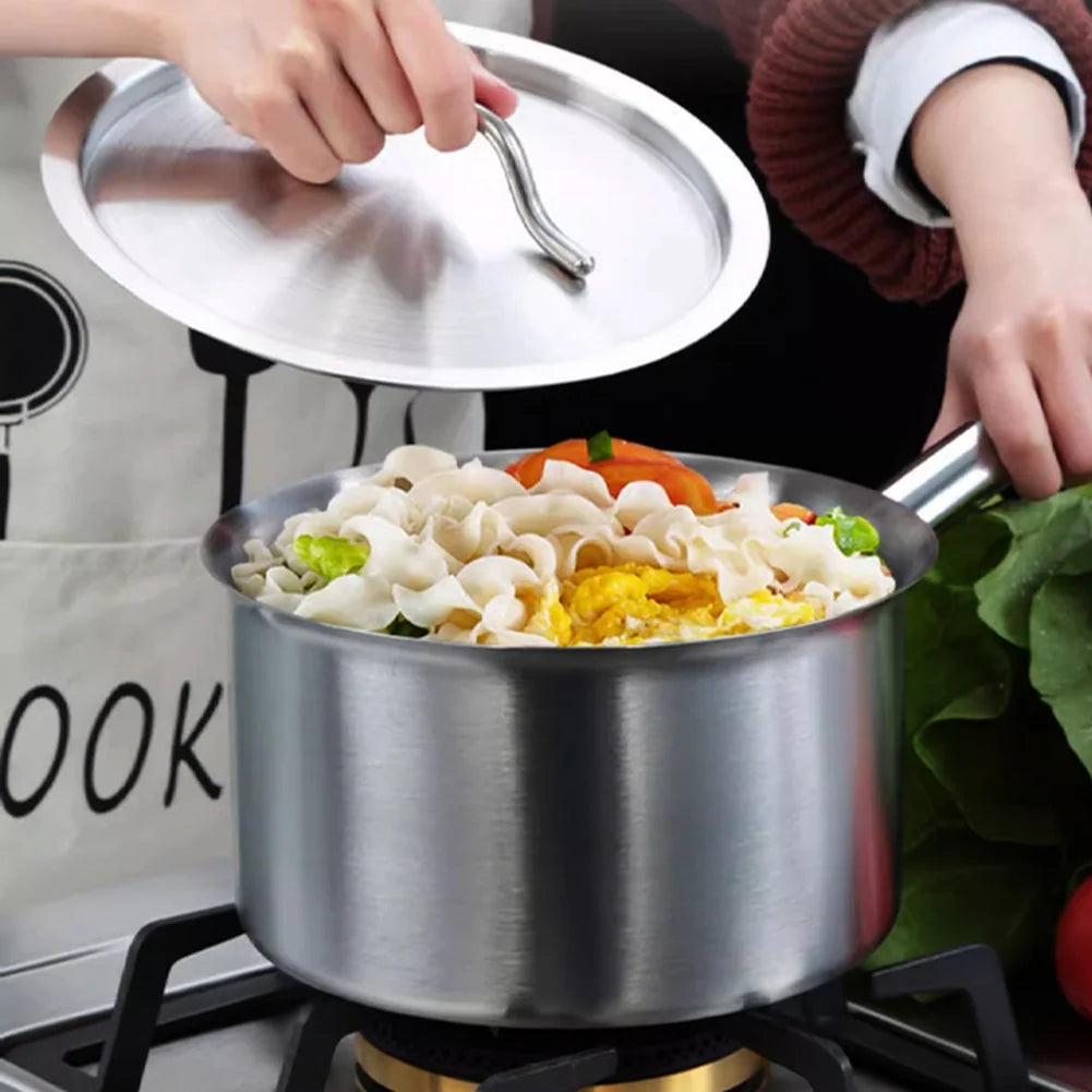 Stainless Steel Saucepan with Lid - Available sizes: 16cm, 18cm, 20cm, 22cm, 24cm