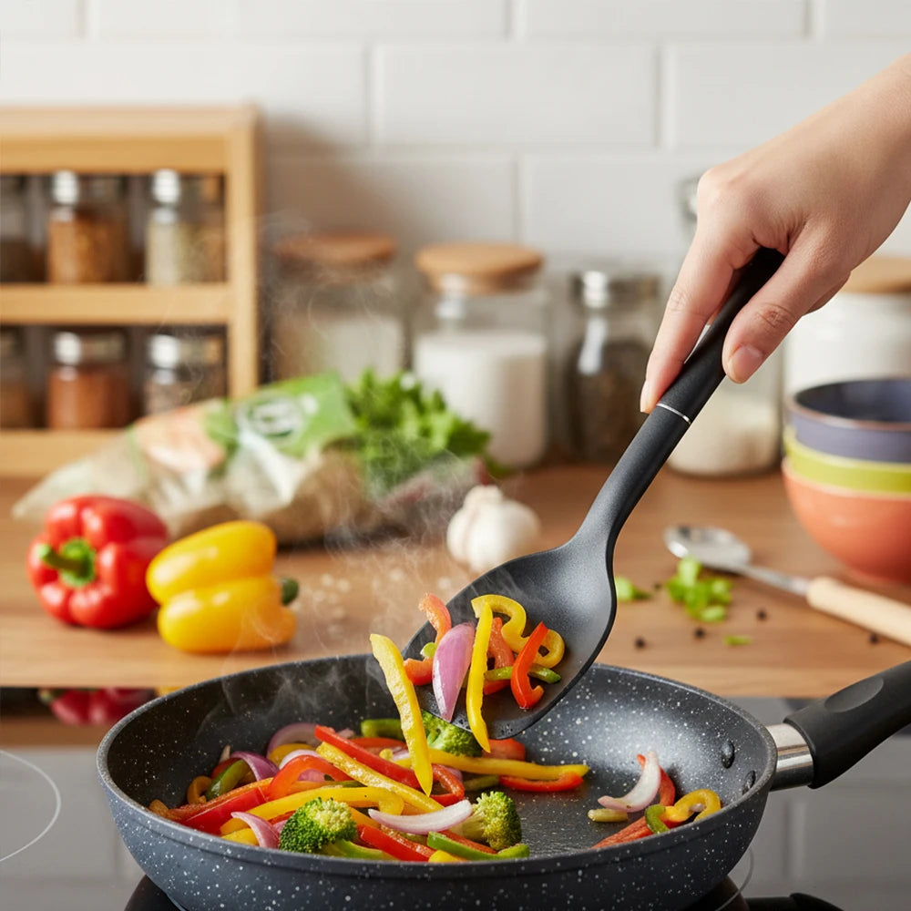 4-Piece Food Grade Silicone Spatula Set – Heat Resistant, Non-Stick Safe