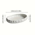 Ceramic Fish Plate with Rock Texture | Scratch Resistant | 3 Sizes 14in
