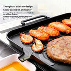 Smokeless Nonstick Griddle Pan – Suitable for Indoor & Outdoor Cooking, Great for Grilling Steak, BBQ, and Everyday Cooking