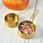 Gold Stainless Steel Measuring Cups & Spoons Set