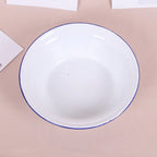 White Enamel Mixing Bowl | Retro Style | 2 Sizes