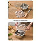 Portable Frying Set Multifunctional Oil Saving Mini Fryer Kit Stainless Steel Pot For Kitchen Fries Chicken
