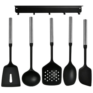 5 Utensils + Wall-Mounted Rack