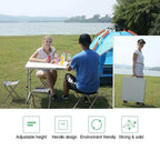 4ft Aluminium Folding Camping Table | 3 Height Settings | 120x60cm