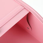 Retro Pink Iron Bread Box with Easy-Glide Rolling Door – Heavy-Duty Rust-Resistant Powder-Coated Metal, Ventilated for Fresh Bread Storage