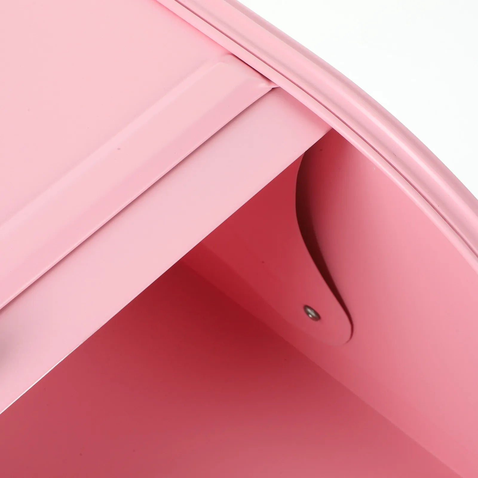 Retro Pink Iron Bread Box with Easy-Glide Rolling Door – Heavy-Duty Rust-Resistant Powder-Coated Metal, Ventilated for Fresh Bread Storage