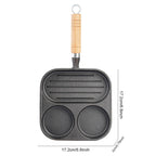 Cast Iron Kitchen Egg Frying Pan 3 Cup Nonstick Breakfast Pan For Gas And Induction Stoves Burger Sausage