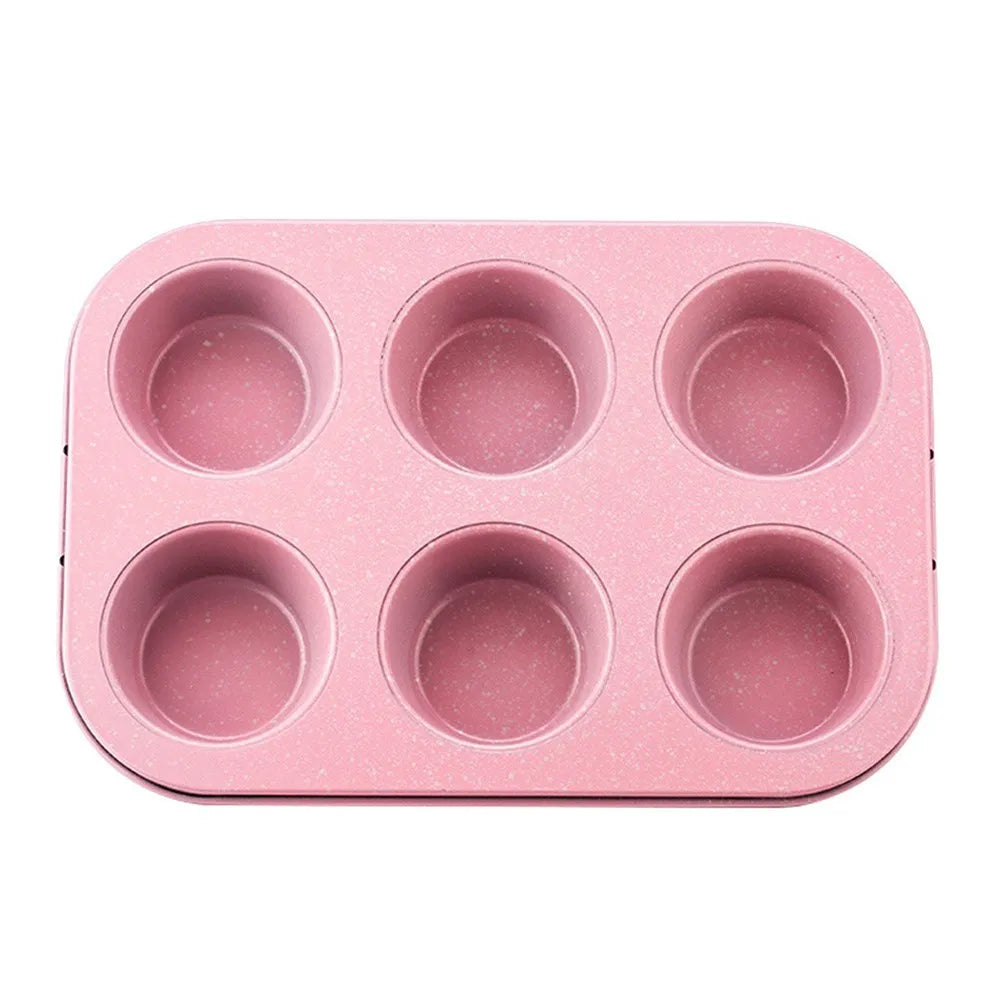 Pink Non-Stick Carbon Steel Baking Pan, Mold & Baking Tray – Available in 5 Different Shapes & Sizes – Heat-Resistant with Rust-Resistant China Mainland Pink Non-Stick Muffin Cupcake Baking Tray