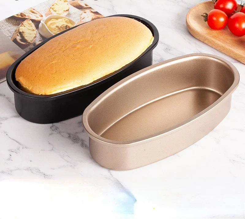 Oval Non-Stick Aluminium Baking Pan | Bread Loaf & Cheesecake Tin | 23x11x5.5cm | 2 Colours