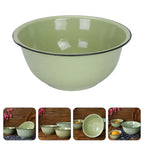 Enamel Mixing Bowl | Salad & Soup Bowl | 3 Sizes | Green