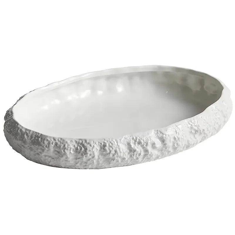 Ceramic Fish Plate with Rock Texture | Scratch Resistant | 3 Sizes