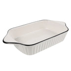 Rectangular Porcelain Casserole Dish with Handles – Ceramic, Oven, Microwave & Dishwasher Safe, 27.5cm, Great for Casseroles, Roasting, and Everyday Baking