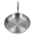 28cm Stainless Steel Frying Pan with Ergonomic Handle – 304 Stainless Steel, Uncoated, 3-Layer Base, Great for Searing, Frying, and Everyday Cooking