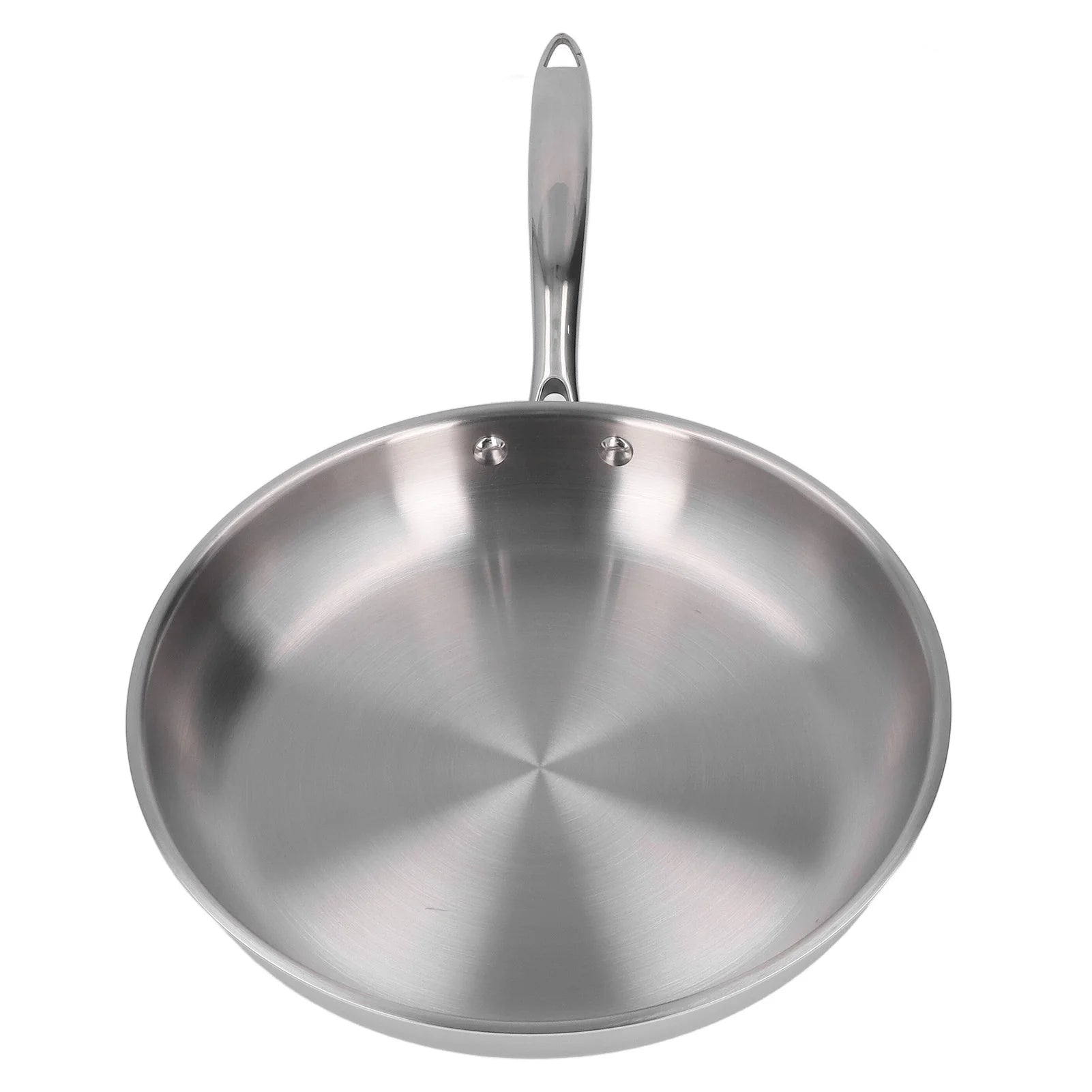 28cm Stainless Steel Frying Pan with Ergonomic Handle – 304 Stainless Steel, Uncoated, 3-Layer Base, Great for Searing, Frying, and Everyday Cooking