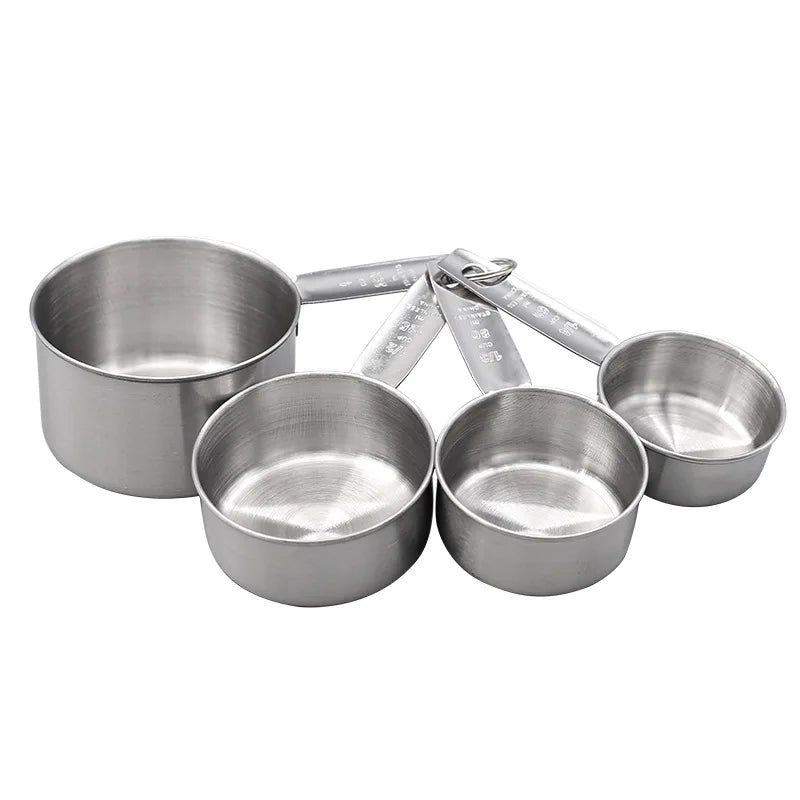 Stainless Steel Measuring Spoon & Cup Set Measuring Cup Set - Silver