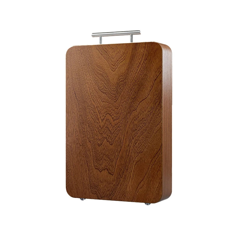 Solid Wood Rectangular Cutting Board with Handle – 3cm Thick, Double-Sided, Paint-Free, Great for Chopping Meat, Vegetables, and Everyday Kitchen Use As Shown 280x180x30mm