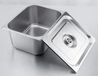 304 Stainless Steel Gastronorm GN Food Pans with Lids – 1/9, 1/6, 1/4, 1/3 & 1/2 Sizes for Buffet, Chafing & Catering