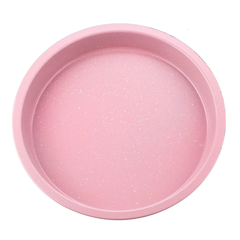 Pink Non-Stick Carbon Steel Baking Pan, Mold & Baking Tray – Available in 5 Different Shapes & Sizes – Heat-Resistant with Rust-Resistant China Mainland Pink Non-Stick Round Baking Pan