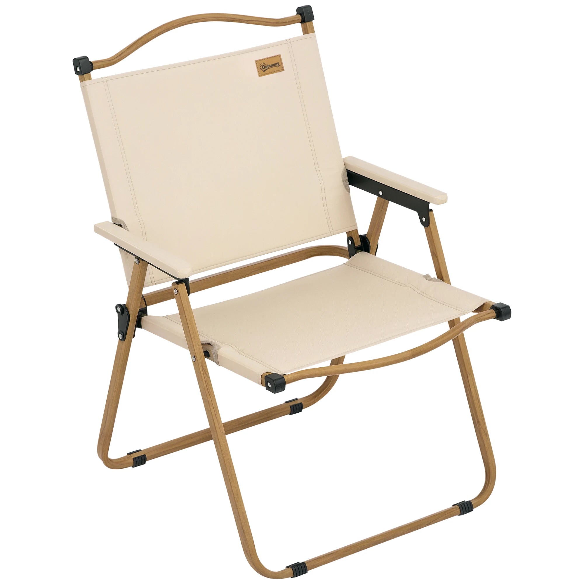 Oxford Fabric Folding Camping Chair | Lightweight & Portable | 2 Colours Khaki UNITED KINGDOM