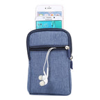 Universal Jeans Leisure Style Leather Case / Waist Bag for Galaxy S9+ & S8+ & Note 8 & S7 Edge / iPhone X & 7 & 7 Plus & 6 Plus & 6s Plus / Huawei Mate 8, Size:18.0 x 11.0 x 2.5cm – Leather Dark Blue