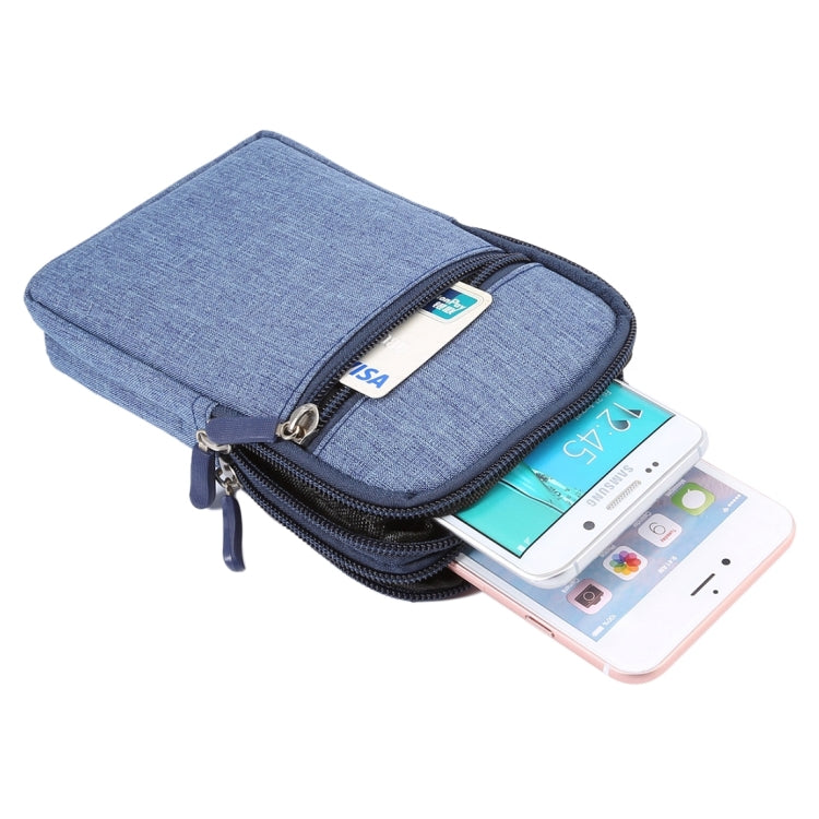 Universal Jeans Leisure Style Leather Case / Waist Bag for Galaxy S9+ & S8+ & Note 8 & S7 Edge / iPhone X & 7 & 7 Plus & 6 Plus & 6s Plus / Huawei Mate 8, Size:18.0 x 11.0 x 2.5cm – Leather