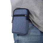 Universal Jeans Leisure Style Leather Case / Waist Bag for Galaxy S9+ & S8+ & Note 8 & S7 Edge / iPhone X & 7 & 7 Plus & 6 Plus & 6s Plus / Huawei Mate 8, Size:18.0 x 11.0 x 2.5cm – Leather