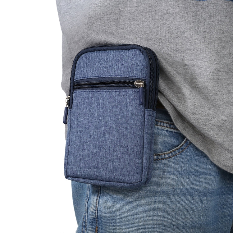 Universal Jeans Leisure Style Leather Case / Waist Bag for Galaxy S9+ & S8+ & Note 8 & S7 Edge / iPhone X & 7 & 7 Plus & 6 Plus & 6s Plus / Huawei Mate 8, Size:18.0 x 11.0 x 2.5cm – Leather