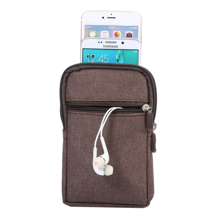 Universal Jeans Leisure Style Leather Case / Waist Bag for Galaxy S9+ & S8+ & Note 8 & S7 Edge / iPhone X & 7 & 7 Plus & 6 Plus & 6s Plus / Huawei Mate 8, Size:18.0 x 11.0 x 2.5cm – Leather Brown