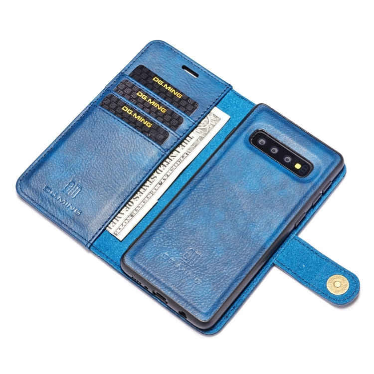 DG.MING Crazy Horse Texture Flip Detachable Magnetic Leather Case for Samsung Galaxy S10, with Holder & Card Slots & Wallet, Galaxy S10, For Samsung Galaxy S10