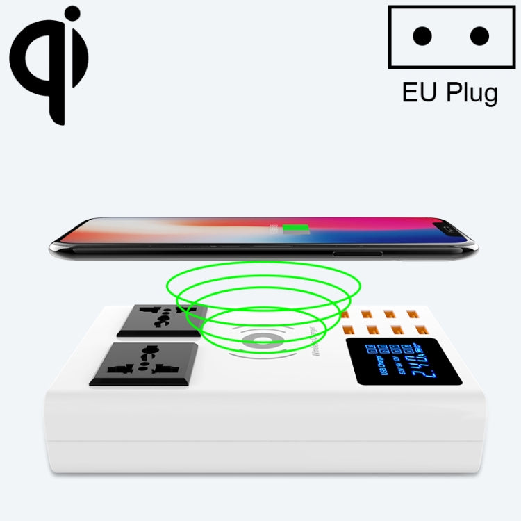 YC-CDA10W 10W Multi Port USB Intelligent Digital Display Fast Charging Wireless Charger, UK Plug, SAS1048A, SAS1048B, SAS1048C – Fast Charging, TPU SAS1048B