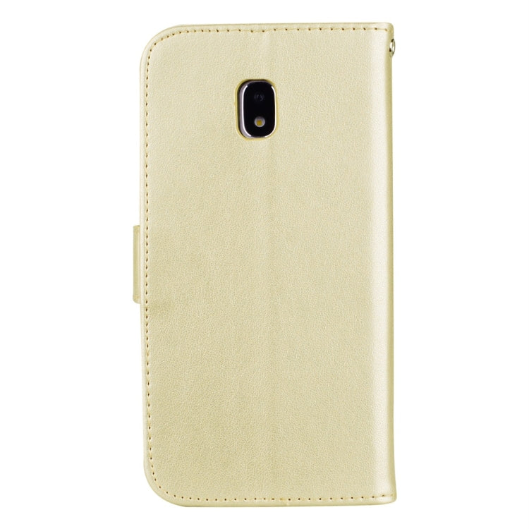 For Galaxy J3 (2017) / J330 (EU Version) Roses Pressed Flower Pattern Horizontal Flip Leather Case with Holder & Card Slots & Wallet, For Samsung Galaxy J3 (2017) / J330 (EU Version)