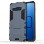 Shockproof PC + TPU Case for Galaxy S10, with Holder, For Samsung Galaxy S10 For Samsung Galaxy S10 Navy Blue