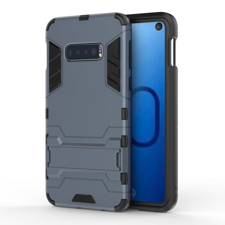 Shockproof PC + TPU Case for Galaxy S10e, with Holder, For Samsung Galaxy S10e For Samsung Galaxy S10e Navy Blue