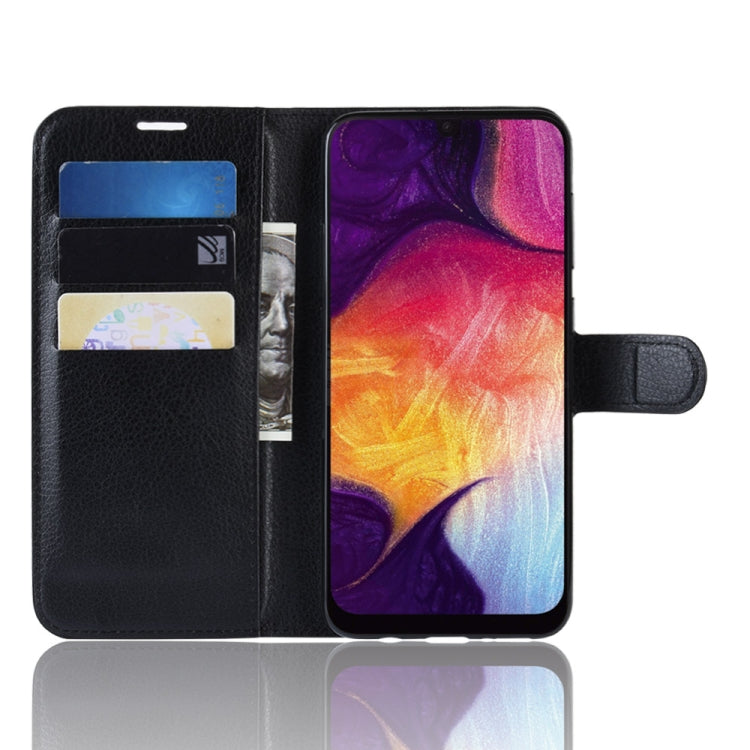 Litchi Texture Horizontal Flip Leather Case for Galaxy A50, with Wallet & Holder & Card Slots, For Galaxy A50 (1), For Galaxy A50 (1)