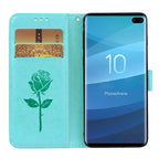 Rose Embossed Horizontal Flip PU Leather Case for Galaxy S10 Plus, with Holder & Card Slots & Wallet, For Samsung Galaxy S10 Plus