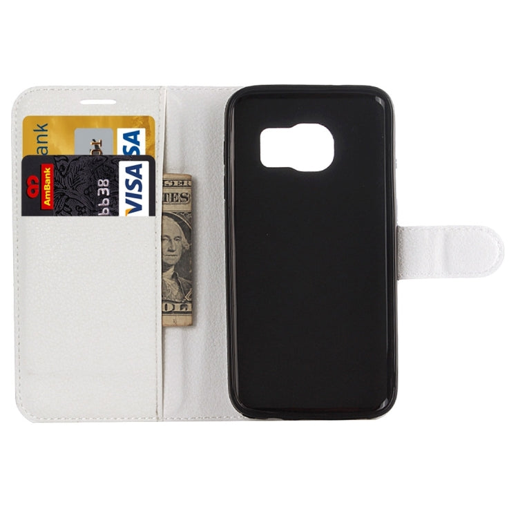 / G930 Litchi Texture Horizontal Flip Leather Case with Holder & Card Slots & Wallet – Card Slot, Flip, Leather, For Galaxy S7