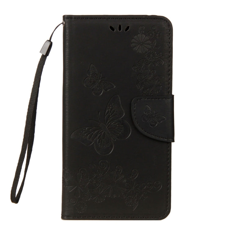 Vintage Embossed Floral Butterfly Pattern Horizontal Flip Leather Case with Card Slot & Holder & Wallet & Lanyard – Lanyard, Magnetic, Card Slot, For Galaxy A8 (2018)