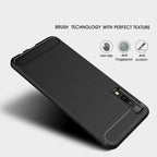 / A750 Brushed Carbon Fiber Texture TPU Shockproof Anti-slip Soft Protective Back Cover Case – Shockproof, TPU, For Galaxy A7 (2018)