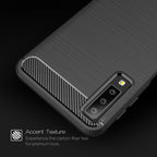 / A750 Brushed Carbon Fiber Texture TPU Shockproof Anti-slip Soft Protective Back Cover Case – Shockproof, TPU, For Galaxy A7 (2018)