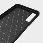 / A750 Brushed Carbon Fiber Texture TPU Shockproof Anti-slip Soft Protective Back Cover Case – Shockproof, TPU, For Galaxy A7 (2018)