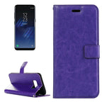 For Galaxy S8 Retro Crazy Horse Texture Horizontal Flip Leather Case with Holder & Card Slots & Wallet & Photo Frame, For Samsung Galaxy S8, For Galaxy S8, Galaxy S8 For Samsung Galaxy S8 Purple