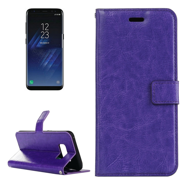 For Galaxy S8 Retro Crazy Horse Texture Horizontal Flip Leather Case with Holder & Card Slots & Wallet & Photo Frame, For Samsung Galaxy S8, For Galaxy S8, Galaxy S8 For Samsung Galaxy S8 Purple