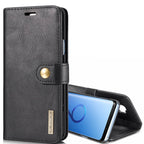 DG.MING for Galaxy S9+ Crazy Horse Texture Horizontal Flip Detachable Magnetic Protective Case with Holder & Card Slots & Wallet, Galaxy S9+ – Magnetic, Card Slot, Flip Galaxy S9+ Black