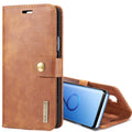 DG.MING for Galaxy S9+ Crazy Horse Texture Horizontal Flip Detachable Magnetic Protective Case with Holder & Card Slots & Wallet, Galaxy S9+ Galaxy S9+ Brown