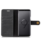 DG.MING for Galaxy S9 Crazy Horse Texture Horizontal Flip Detachable Magnetic Protective Case with Holder & Card Slots & Wallet, Galaxy S9