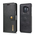 DG.MING for Galaxy S9 Crazy Horse Texture Horizontal Flip Detachable Magnetic Protective Case with Holder & Card Slots & Wallet, Galaxy S9